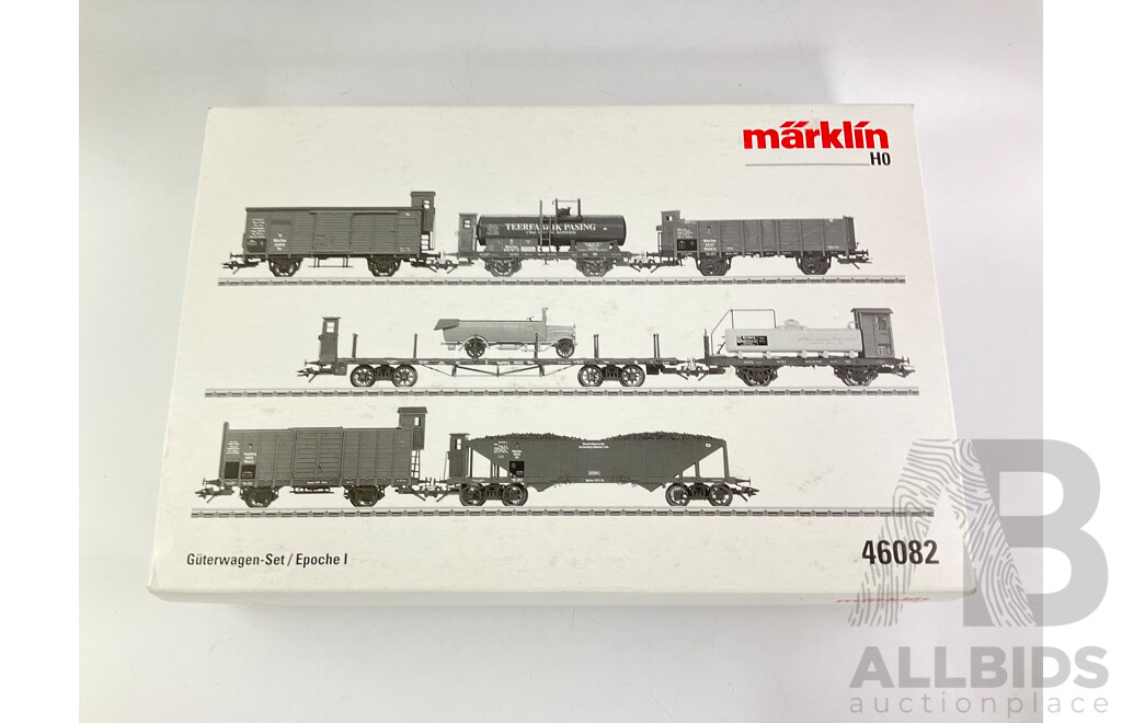 Marklin HO Scale Vintage Freight Car and Wagon Set 46082