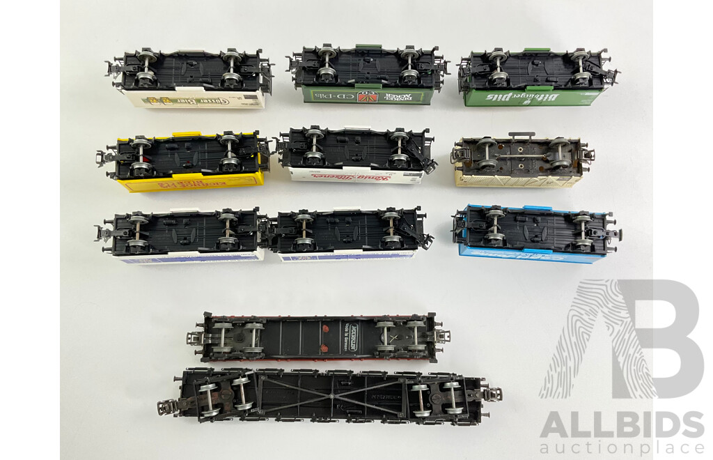 Vintage Marklin HO Scale German Freight Wagons and Flat Cars