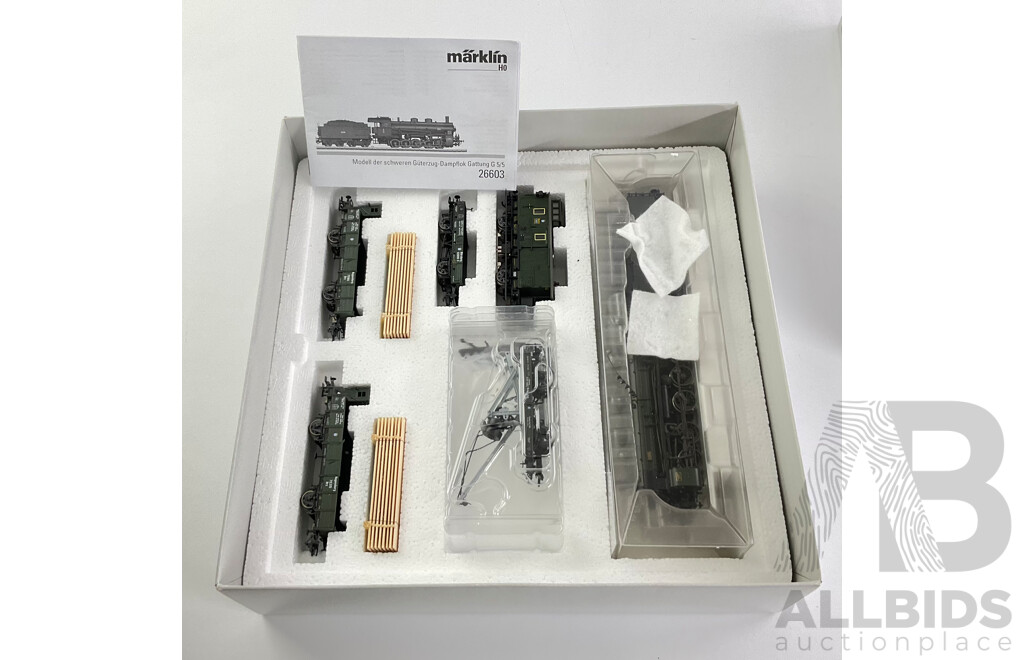 Marklin HO Scale Bavarian Freight and Crane Set 26603