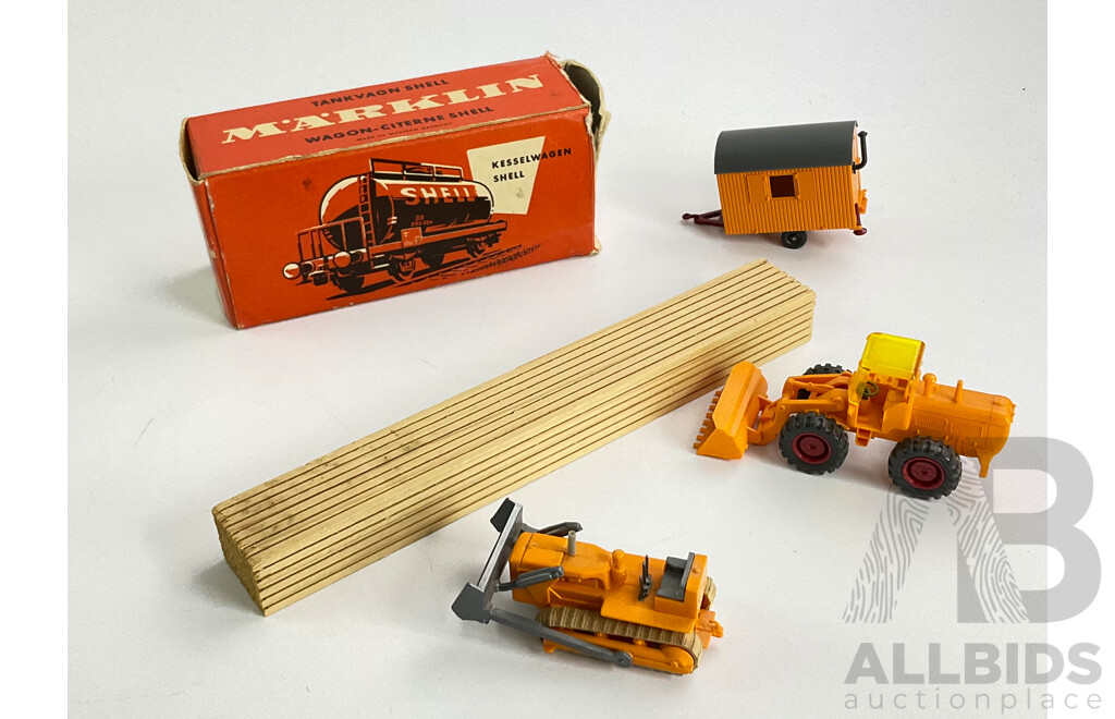 Collection of Marklin HO Scale German Freight Wagons and Maintenance Vehicles (9)