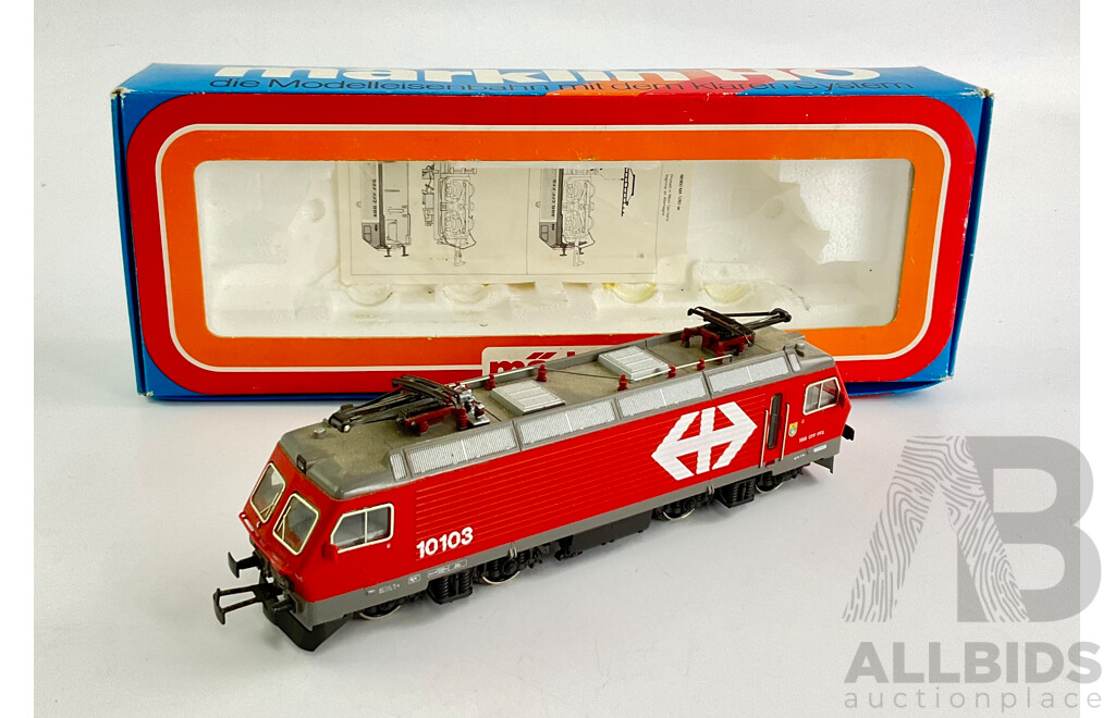 Vintage Marklin HO Scale SBB CFF FFS Electric Locomotive 10103, 3328