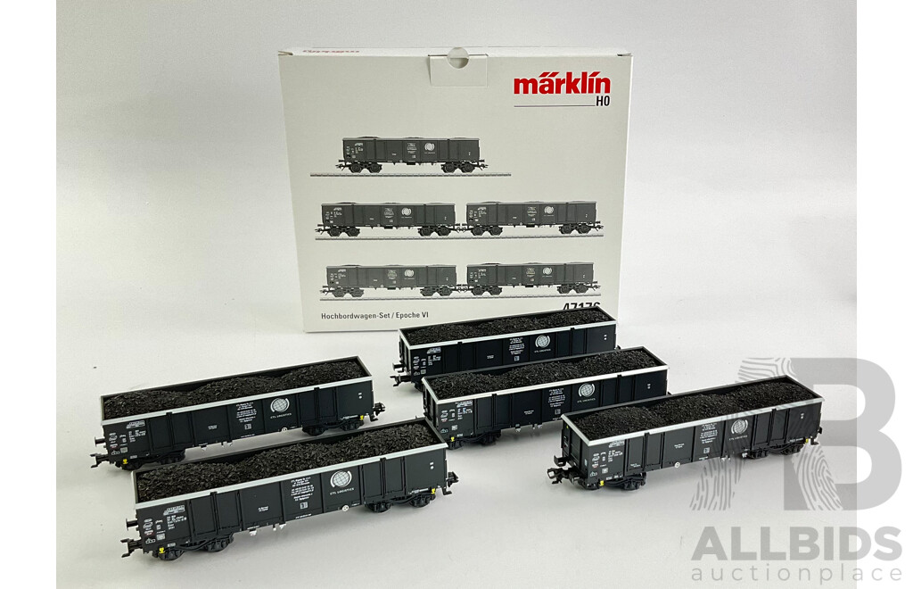 Marklin HO Scale CTL Logistics High Side Gondola Set 47176