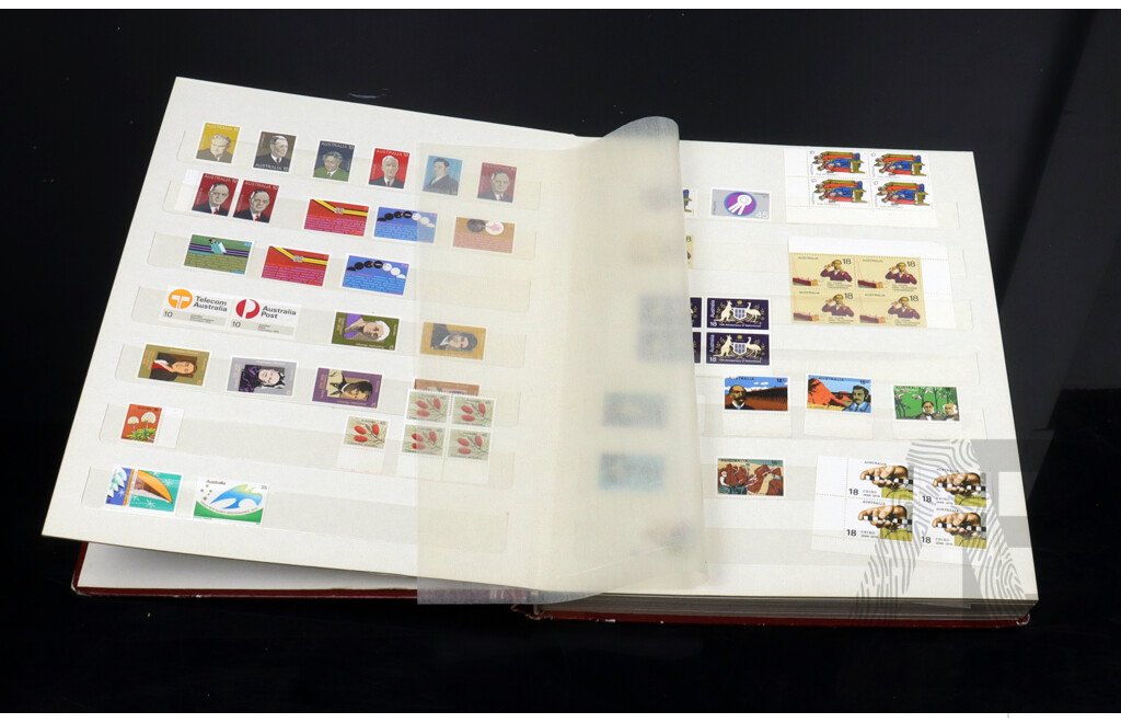 Australian Stamp Album, Blocks and Unhinged Years 1975, 1976, 1977, 1978, 1979