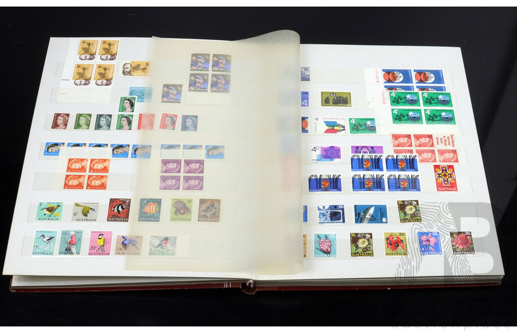 Australian Stamp Album, Sheets, Blocks and Unhinged 1960's and 1970's