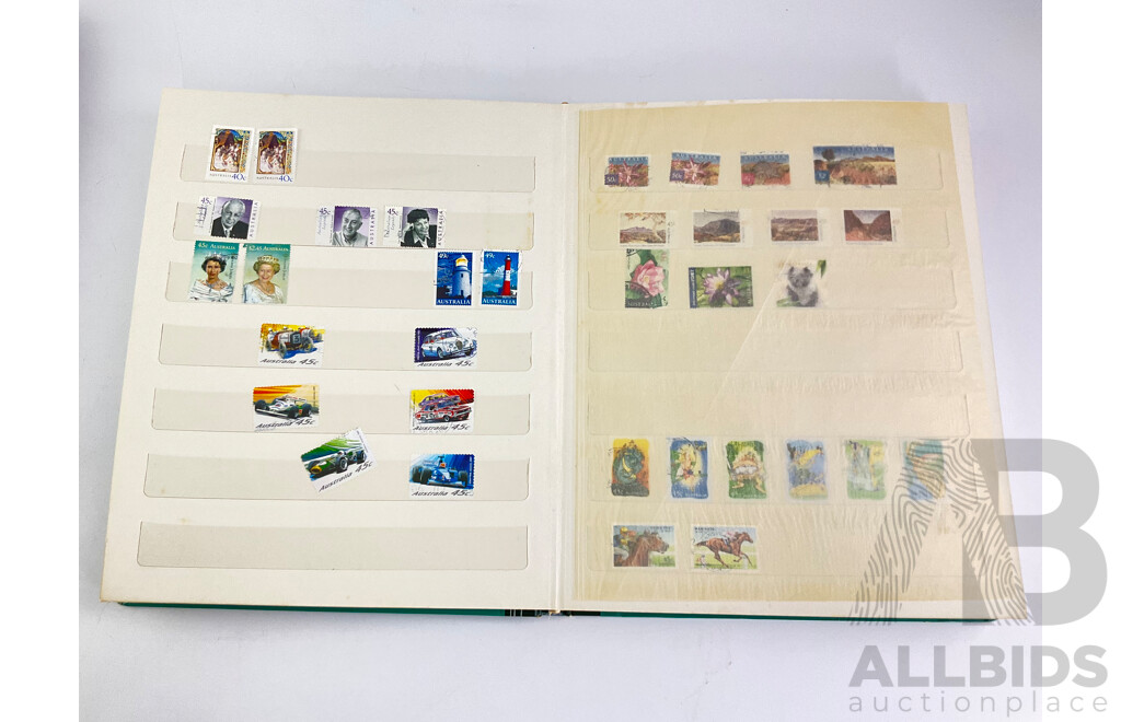 Australian Unhinged, Blocks and Cancelled Stamp Albums Including 1970's 1980's 1990's