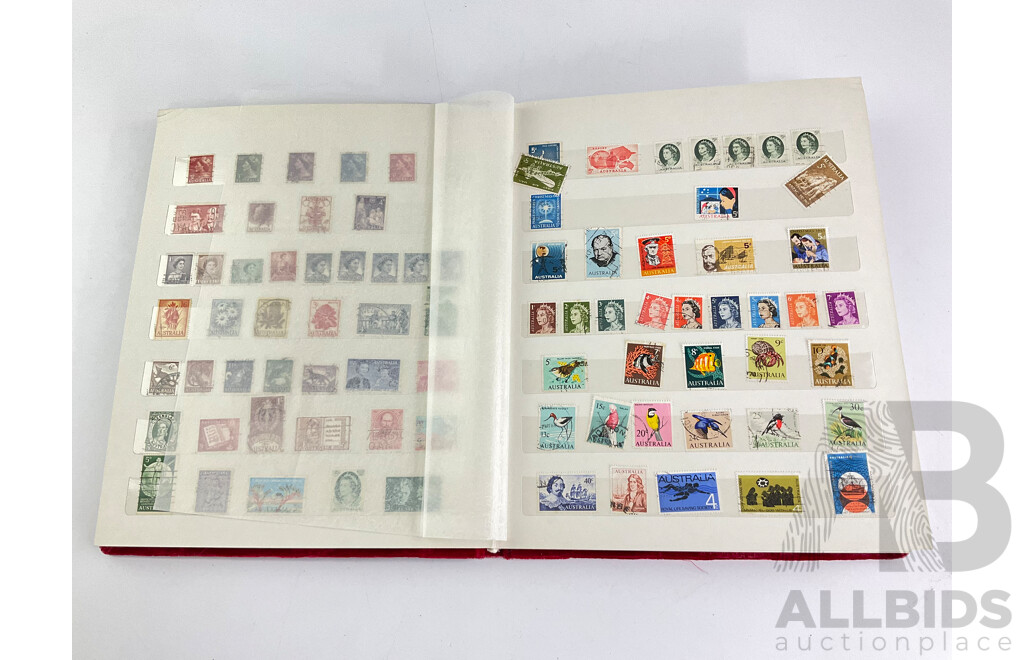 Australian Vintage Unhinged and Cancelled Stamp Collection Including Pre-Decimal 1960's 1970's 1980's