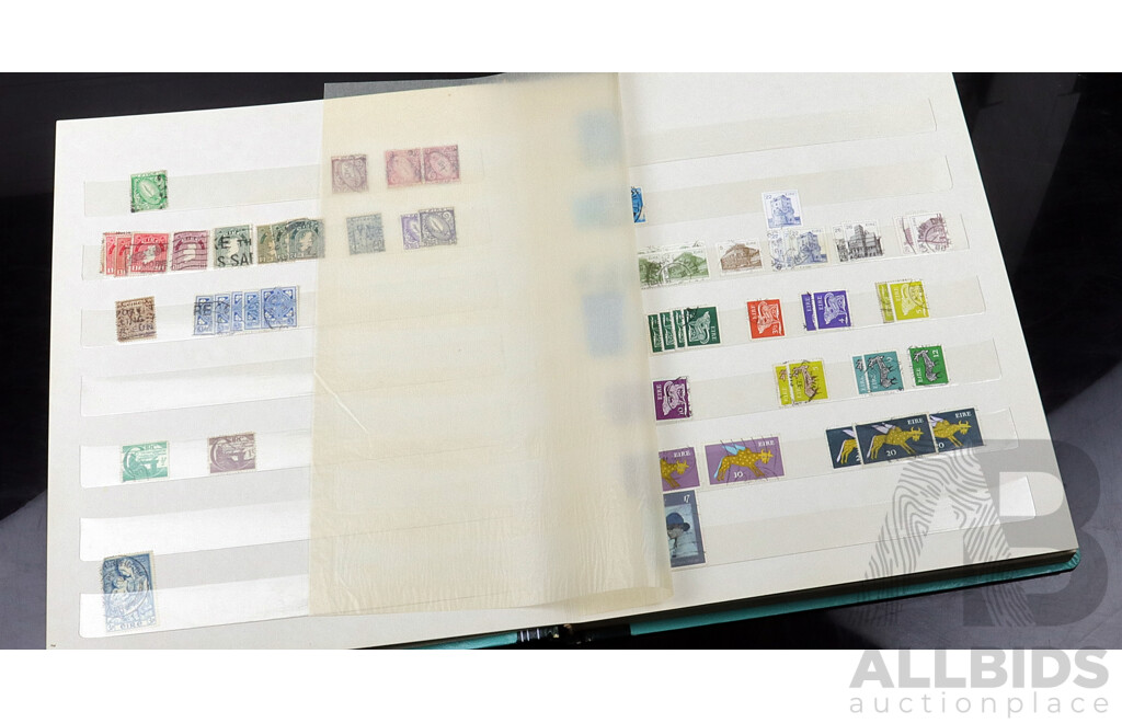Collection of International Cancelled Stamp Albums From Singapore, United Kingdom, Netherlands and Many More