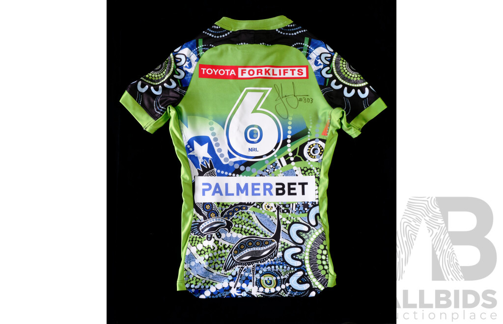 Jack Wighton #303 Personally Signed Indigenous Jersey and Underground Spirits 40th Anniversary Gin - Special Edition 15/40