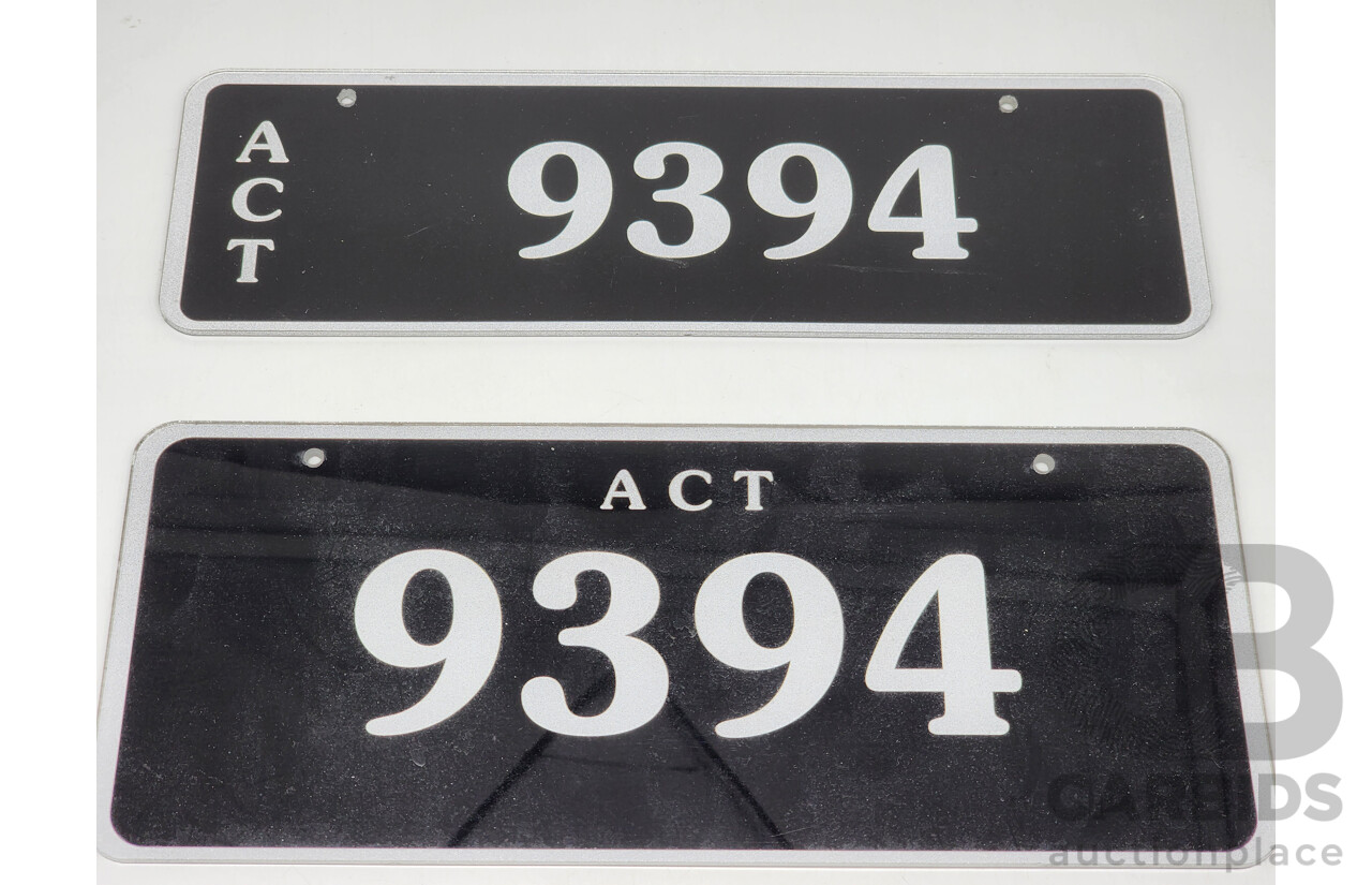 ACT 4 Digit Numerical Motor Vehicle Number Plate - 9394