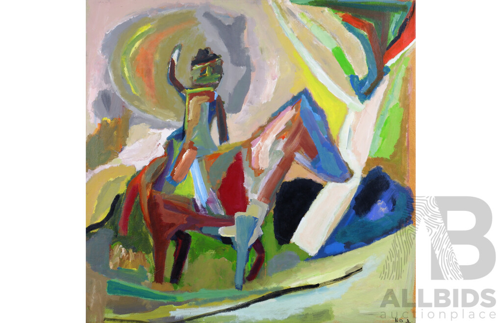 Nicholas Osmond (Australian, Contemporary), Leaving for Another Town, Oil on Canvas, 75 x 77 cm