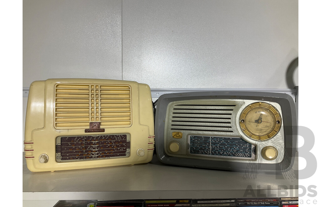 Two Vintage His Masters Voice Radios