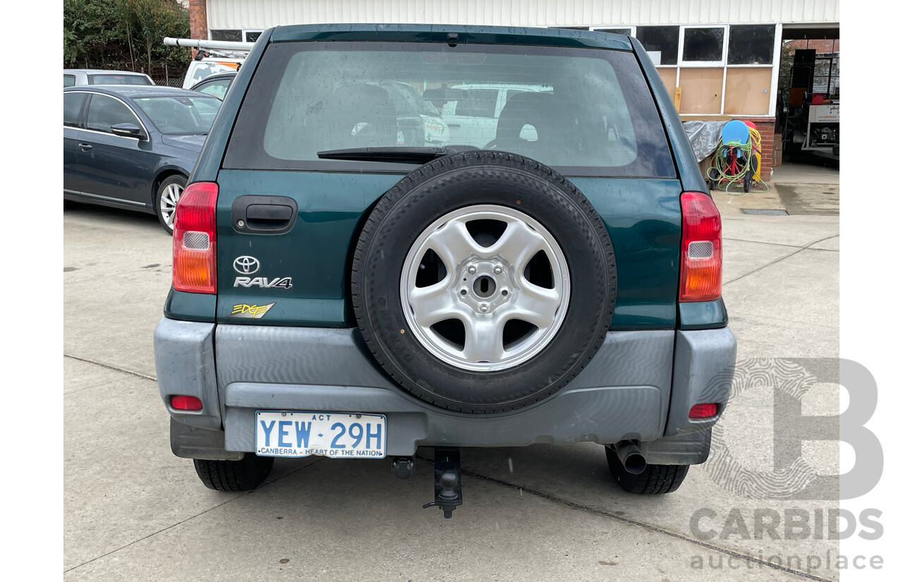 3/2002 Toyota Rav4 EDGE (4x4) ACA21R 4d Wagon Green 2.0L