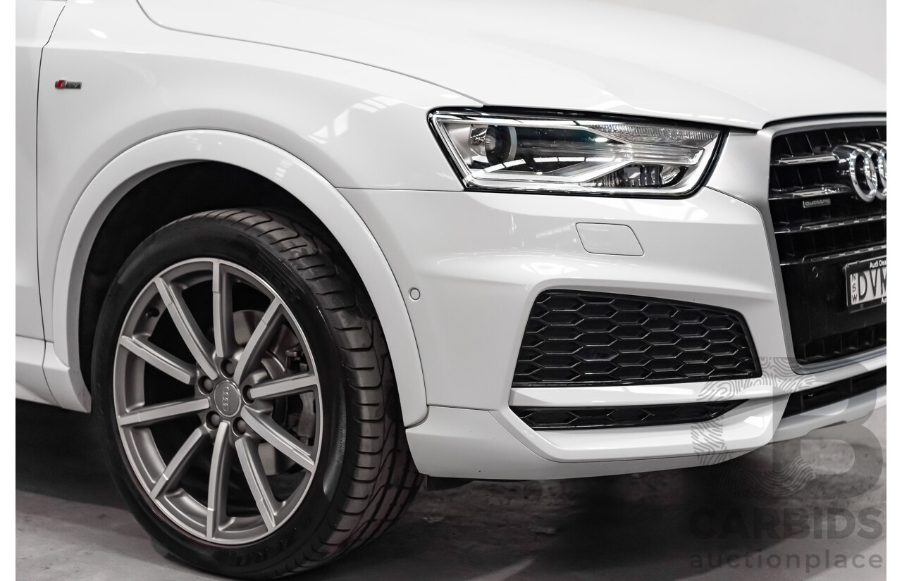 5/2018 Audi Q3 2.0 TDI Sport S-Line Pack Quattro AWD (135kw) 8U MY18 4d Wagon White Turbo Diesel 2.0L