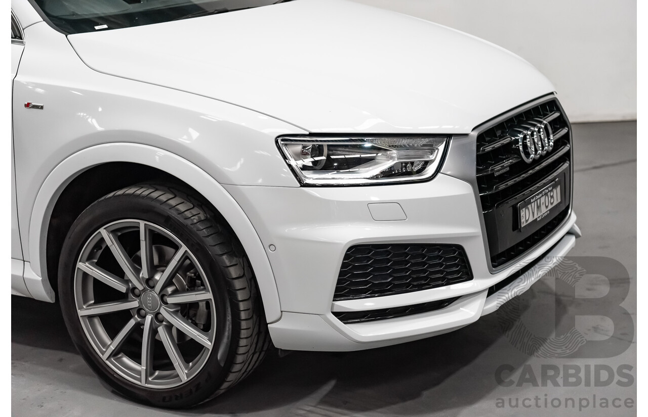5/2018 Audi Q3 2.0 TDI Sport S-Line Pack Quattro AWD (135kw) 8U MY18 4d Wagon White Turbo Diesel 2.0L