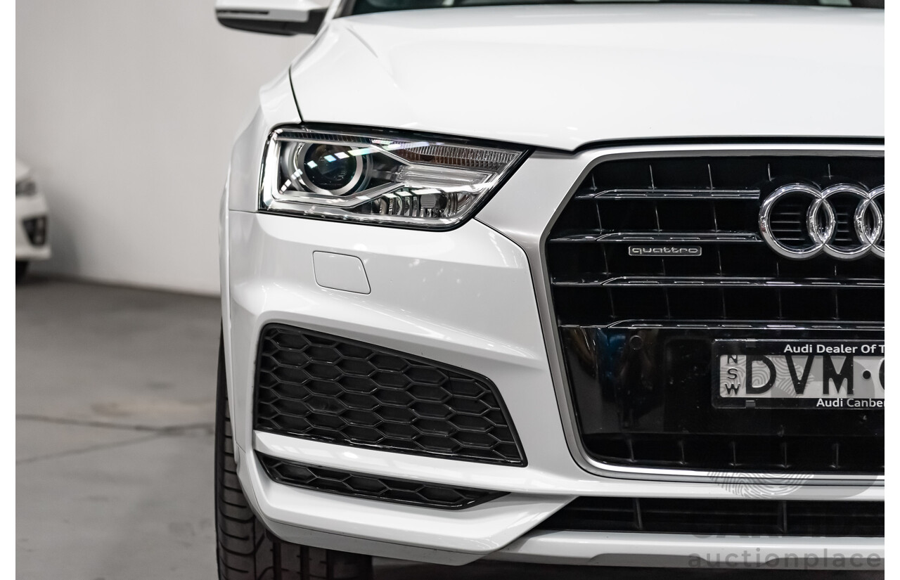 5/2018 Audi Q3 2.0 TDI Sport S-Line Pack Quattro AWD (135kw) 8U MY18 4d Wagon White Turbo Diesel 2.0L