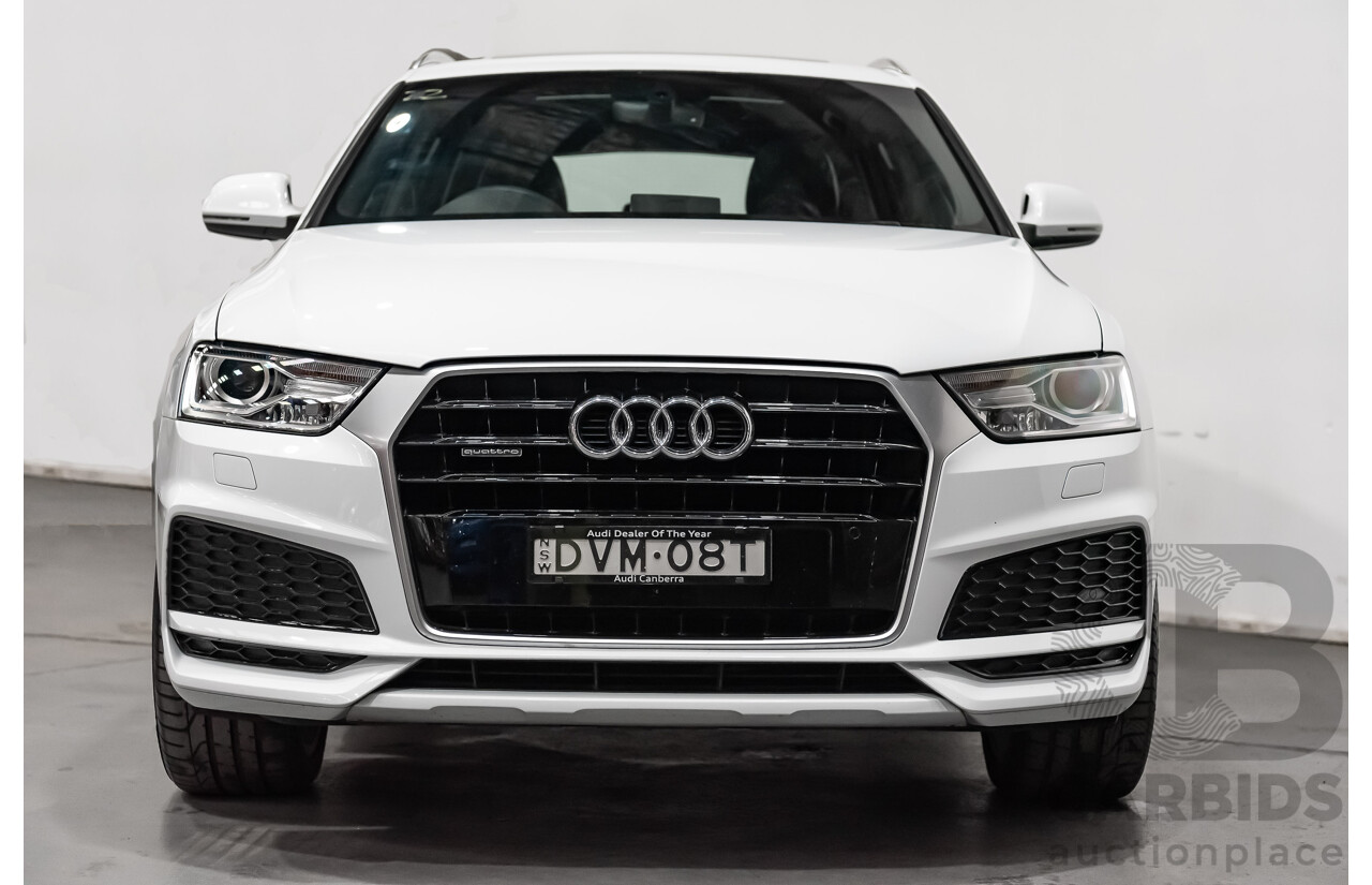 5/2018 Audi Q3 2.0 TDI Sport S-Line Pack Quattro AWD (135kw) 8U MY18 4d Wagon White Turbo Diesel 2.0L