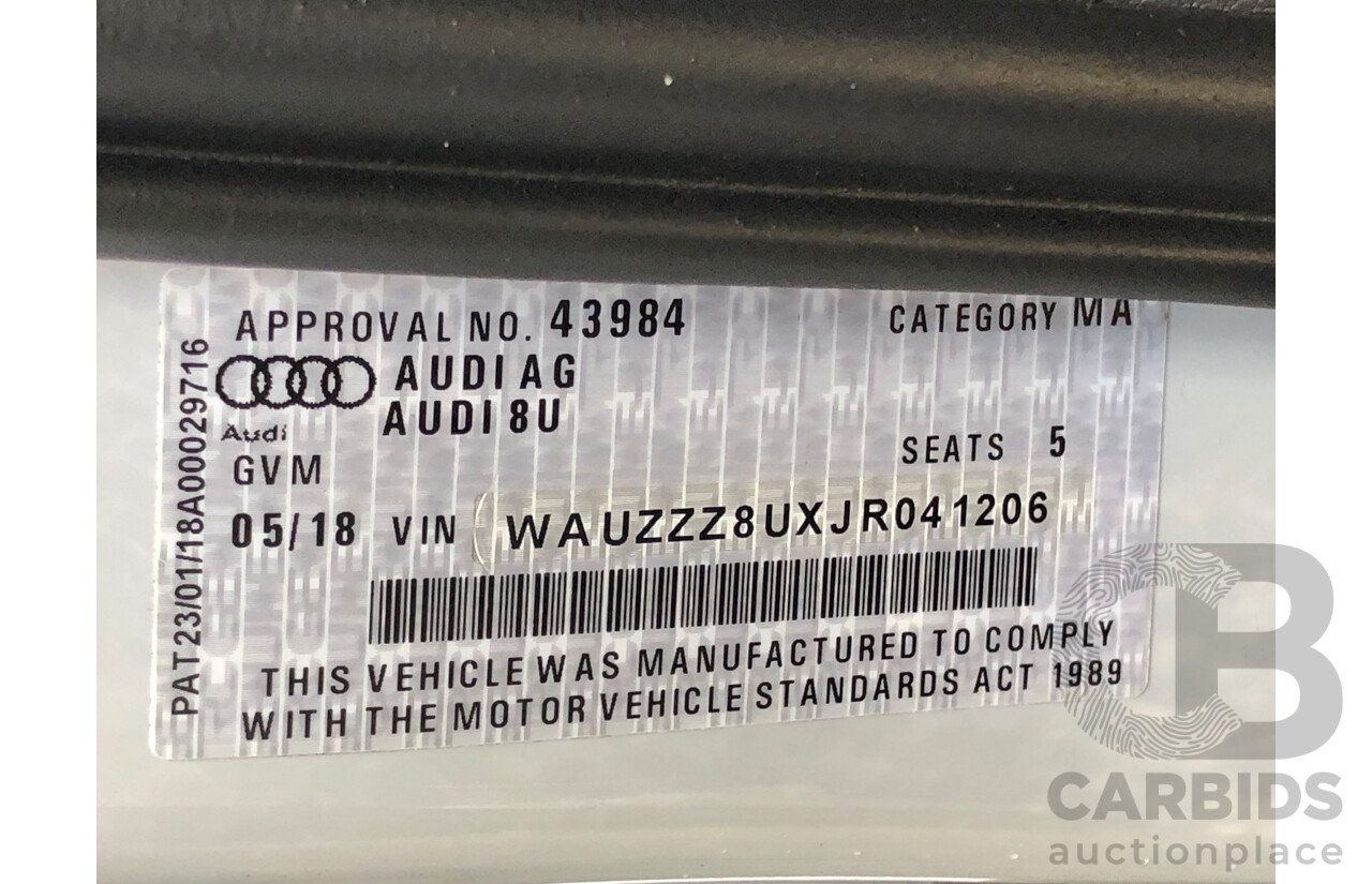 5/2018 Audi Q3 2.0 TDI Sport S-Line Pack Quattro AWD (135kw) 8U MY18 4d Wagon White Turbo Diesel 2.0L