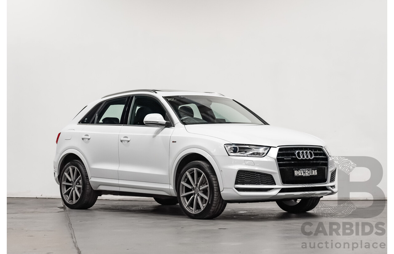5/2018 Audi Q3 2.0 TDI Sport S-Line Pack Quattro AWD (135kw) 8U MY18 4d Wagon White Turbo Diesel 2.0L