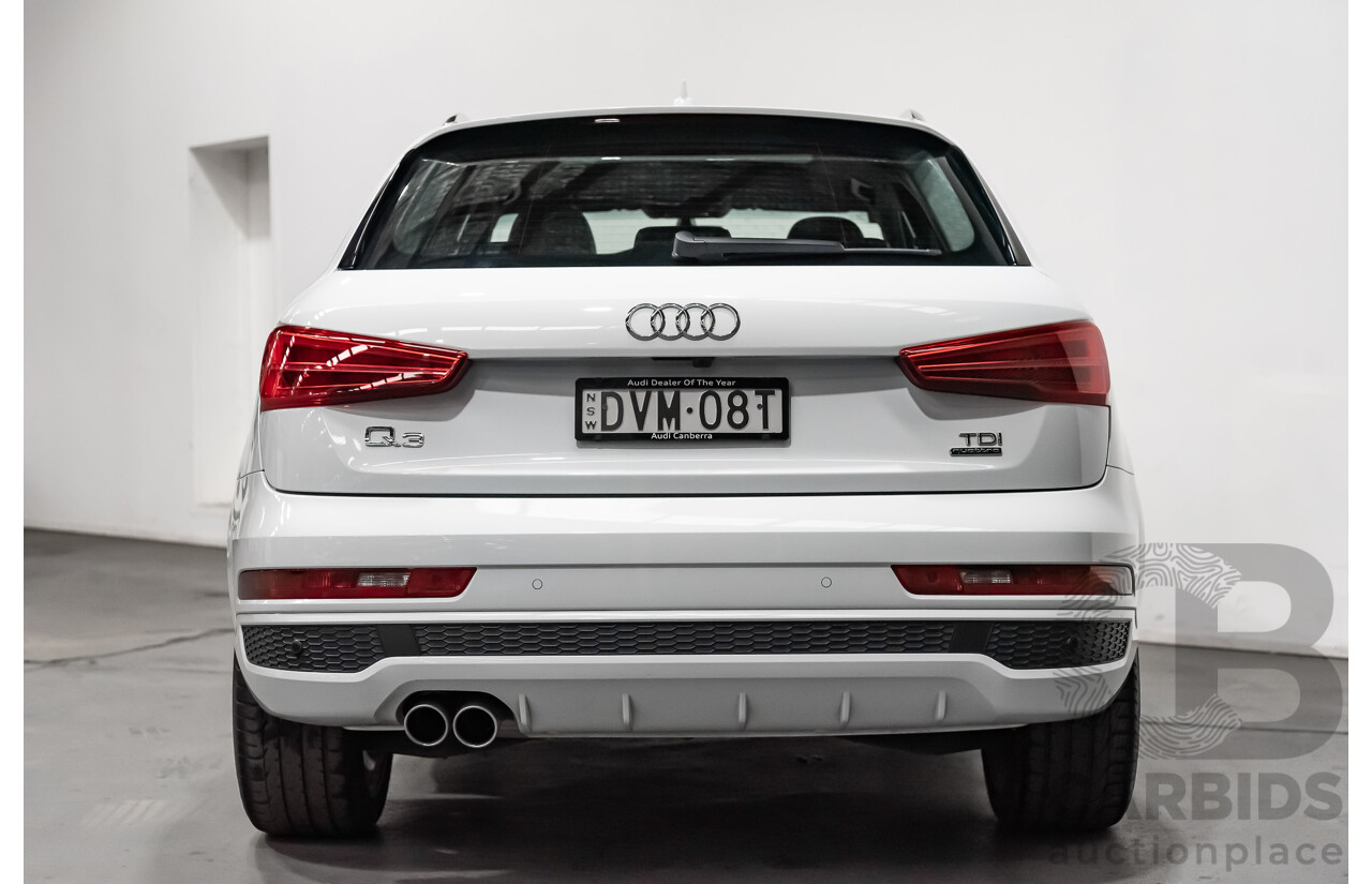 5/2018 Audi Q3 2.0 TDI Sport S-Line Pack Quattro AWD (135kw) 8U MY18 4d Wagon White Turbo Diesel 2.0L
