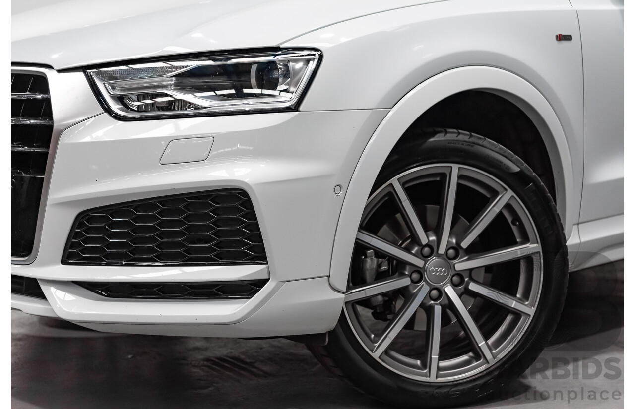 5/2018 Audi Q3 2.0 TDI Sport S-Line Pack Quattro AWD (135kw) 8U MY18 4d Wagon White Turbo Diesel 2.0L