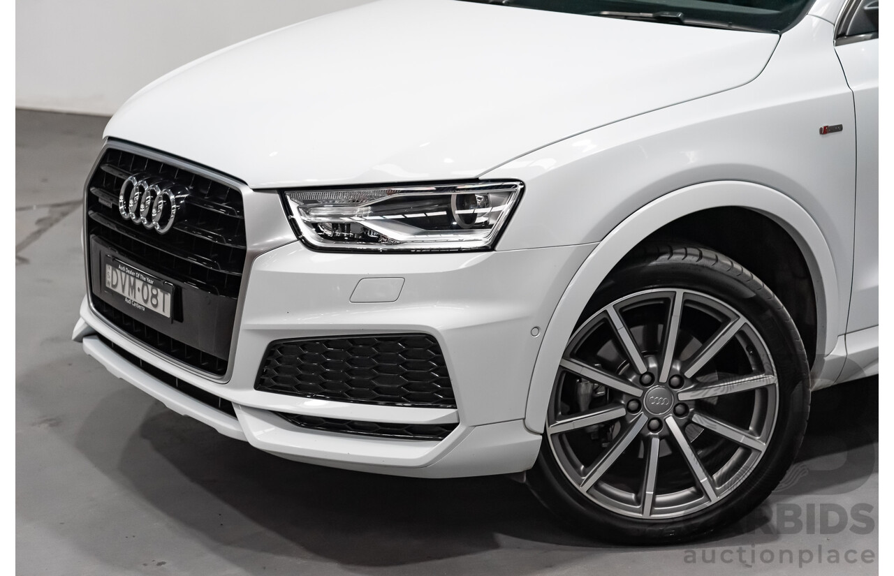5/2018 Audi Q3 2.0 TDI Sport S-Line Pack Quattro AWD (135kw) 8U MY18 4d Wagon White Turbo Diesel 2.0L