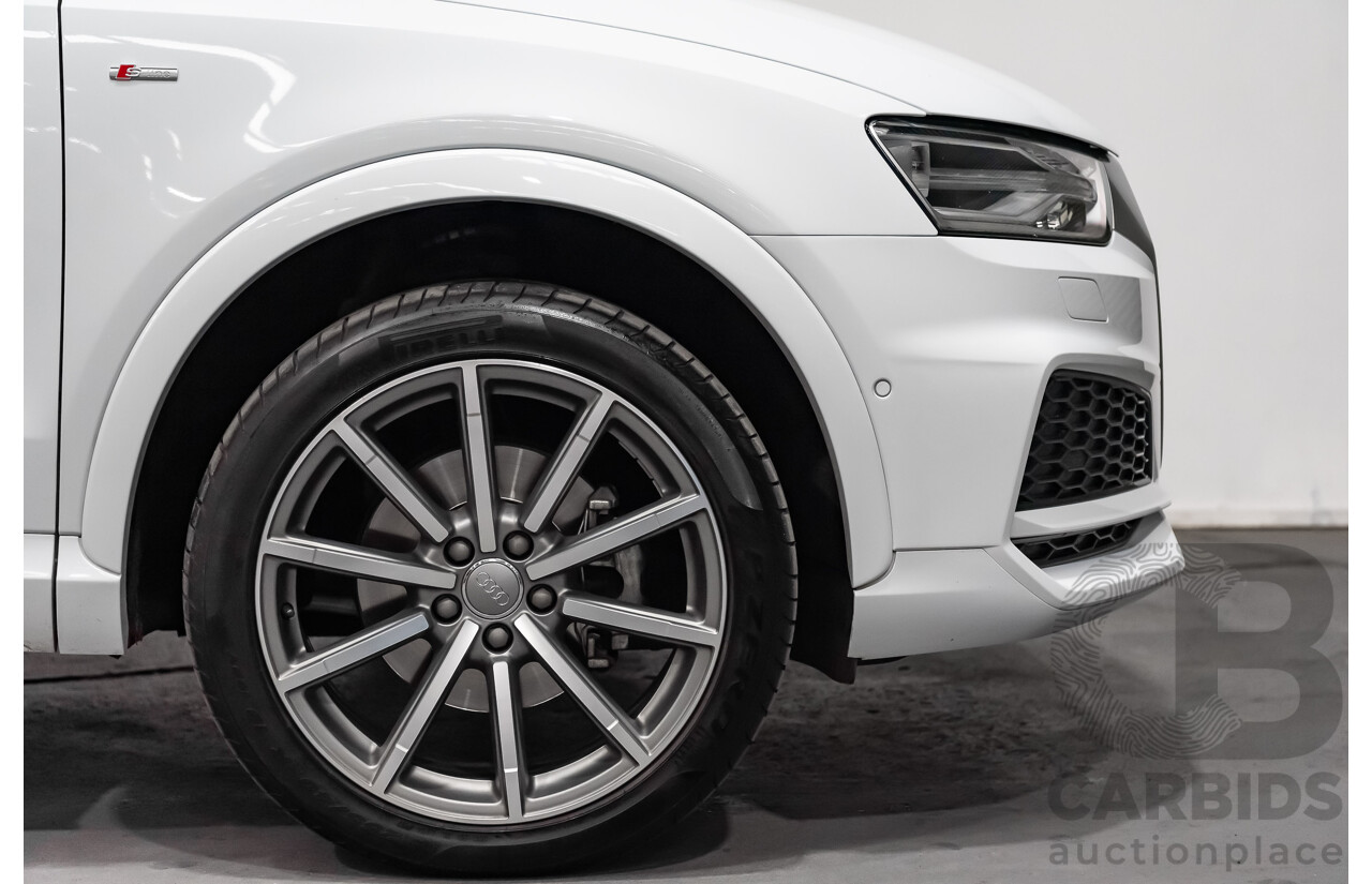 5/2018 Audi Q3 2.0 TDI Sport S-Line Pack Quattro AWD (135kw) 8U MY18 4d Wagon White Turbo Diesel 2.0L