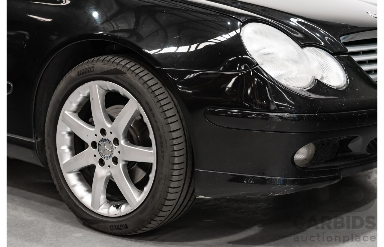 12/2002 Mercedes-Benz C200 Kompressor CL203 2d Coupe Obsidian Black Supercharged 1.8L