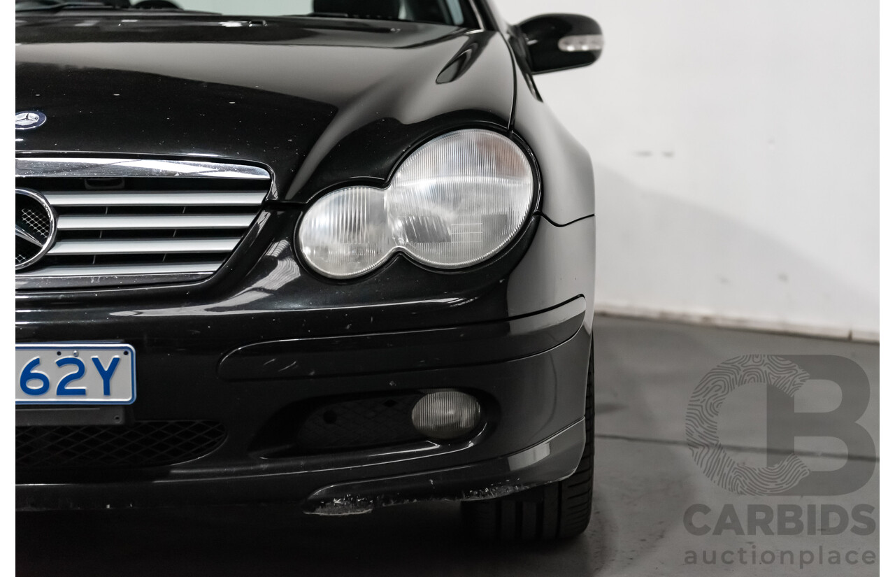 12/2002 Mercedes-Benz C200 Kompressor CL203 2d Coupe Obsidian Black Supercharged 1.8L