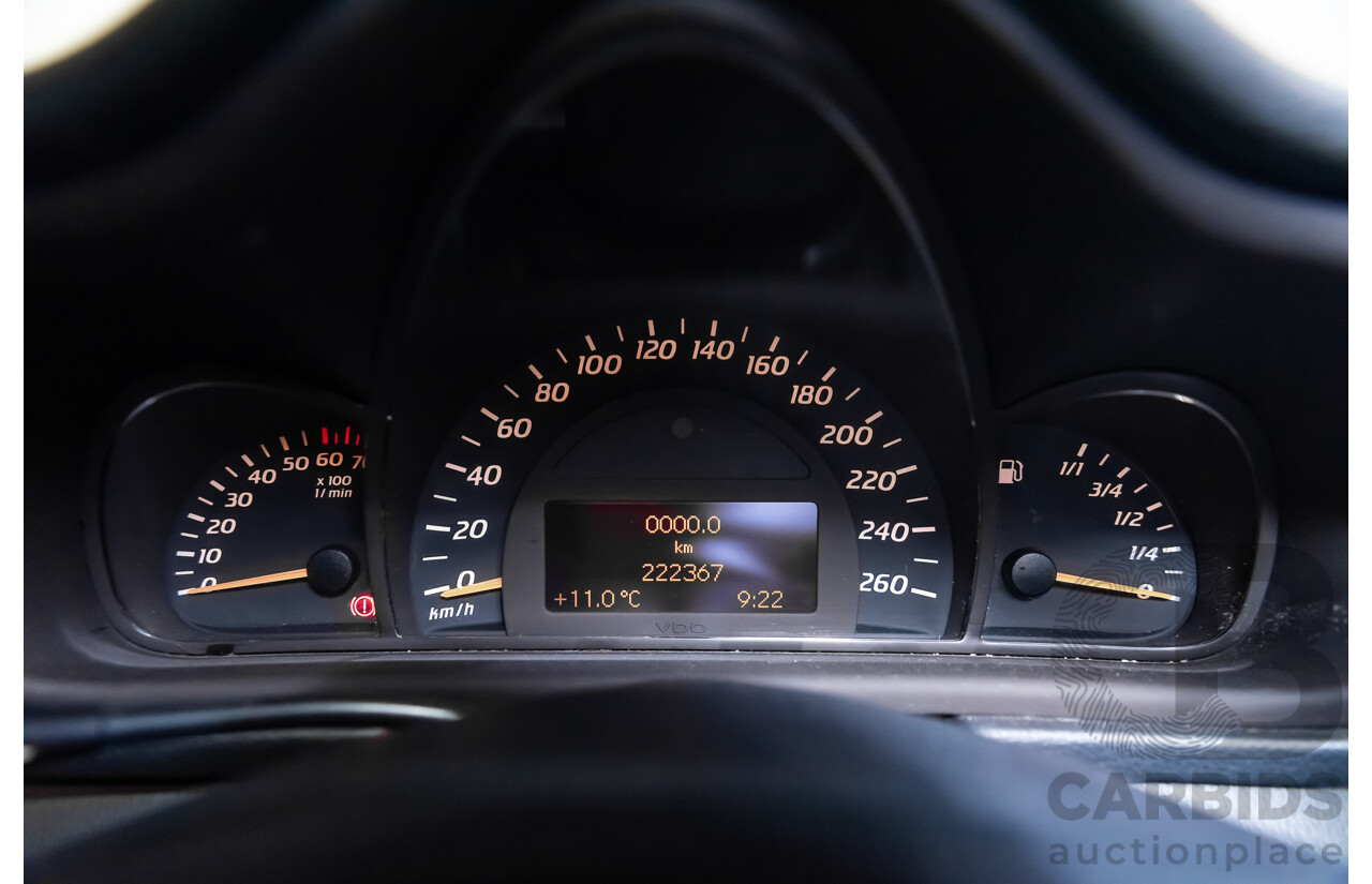 12/2002 Mercedes-Benz C200 Kompressor CL203 2d Coupe Obsidian Black Supercharged 1.8L