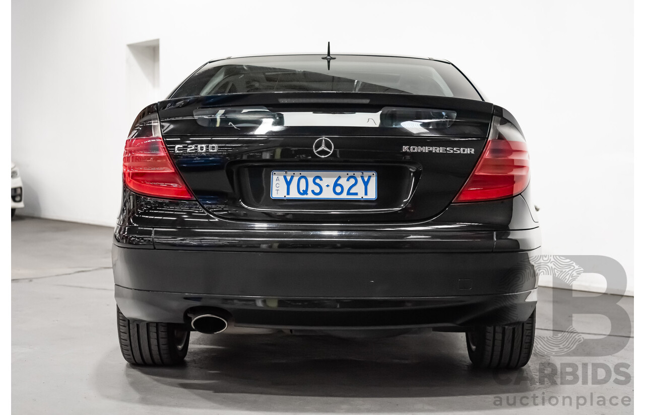 12/2002 Mercedes-Benz C200 Kompressor CL203 2d Coupe Obsidian Black Supercharged 1.8L