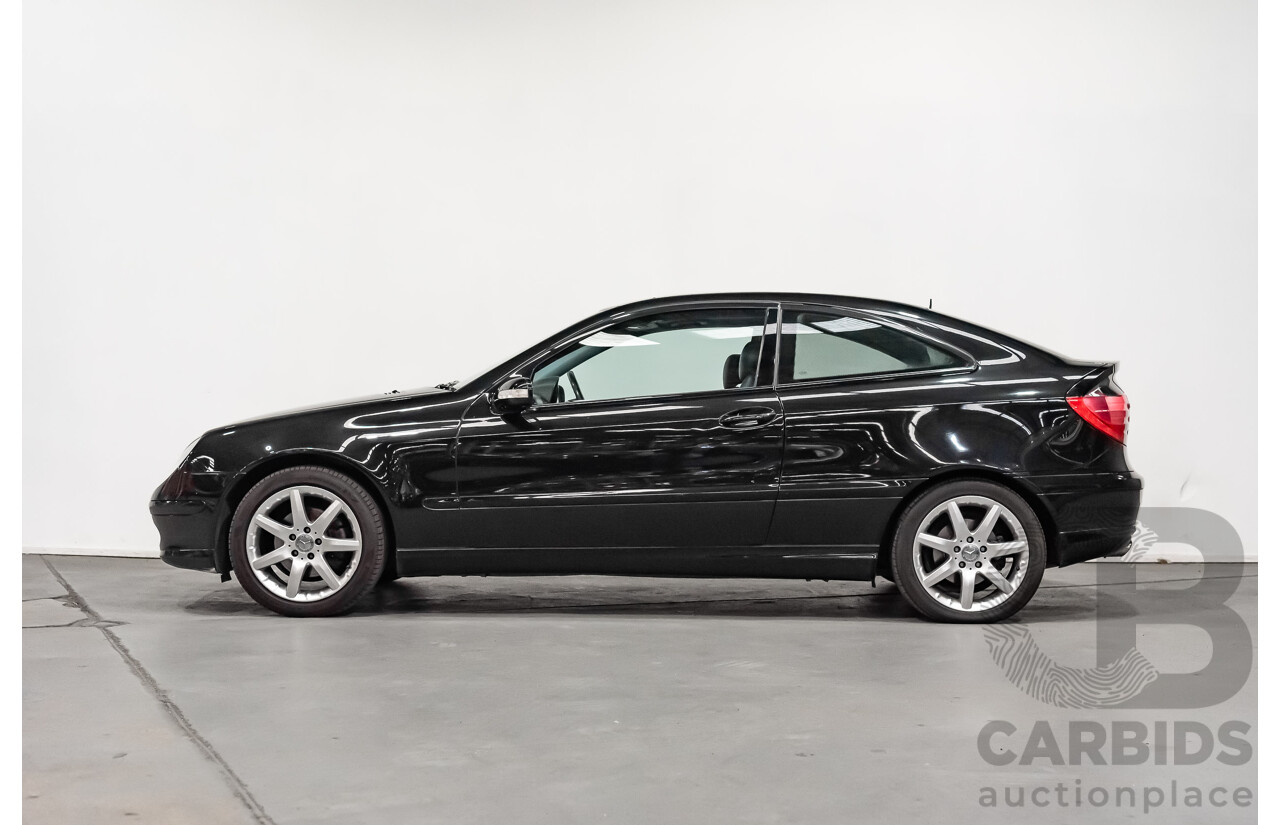 12/2002 Mercedes-Benz C200 Kompressor CL203 2d Coupe Obsidian Black Supercharged 1.8L
