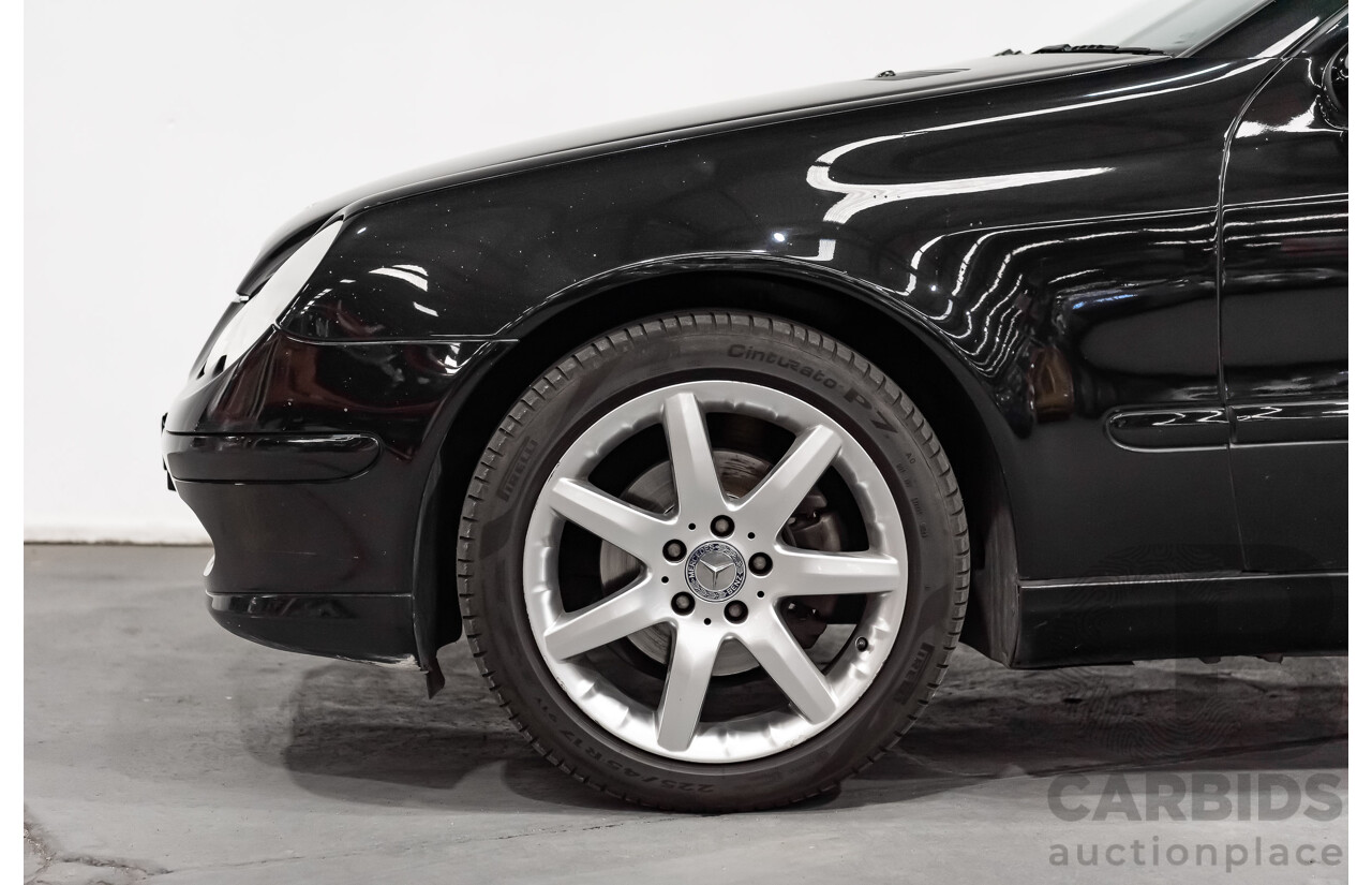 12/2002 Mercedes-Benz C200 Kompressor CL203 2d Coupe Obsidian Black Supercharged 1.8L