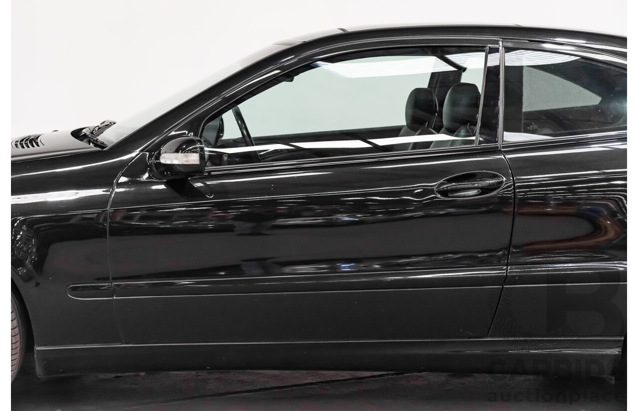 12/2002 Mercedes-Benz C200 Kompressor CL203 2d Coupe Obsidian Black Supercharged 1.8L