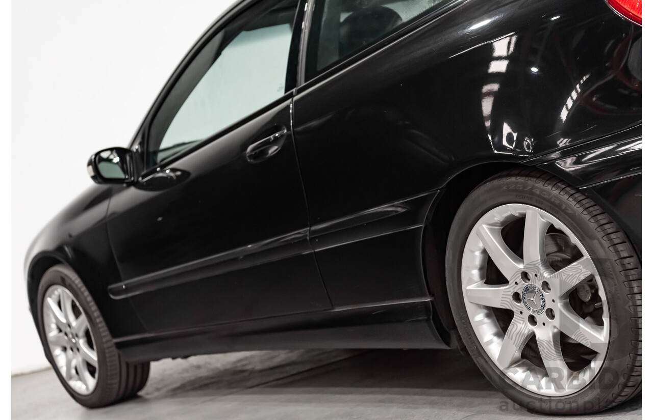 12/2002 Mercedes-Benz C200 Kompressor CL203 2d Coupe Obsidian Black Supercharged 1.8L