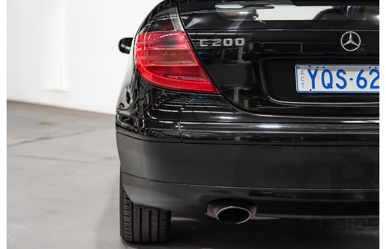 12/2002 Mercedes-Benz C200 Kompressor CL203 2d Coupe Obsidian Black Supercharged 1.8L