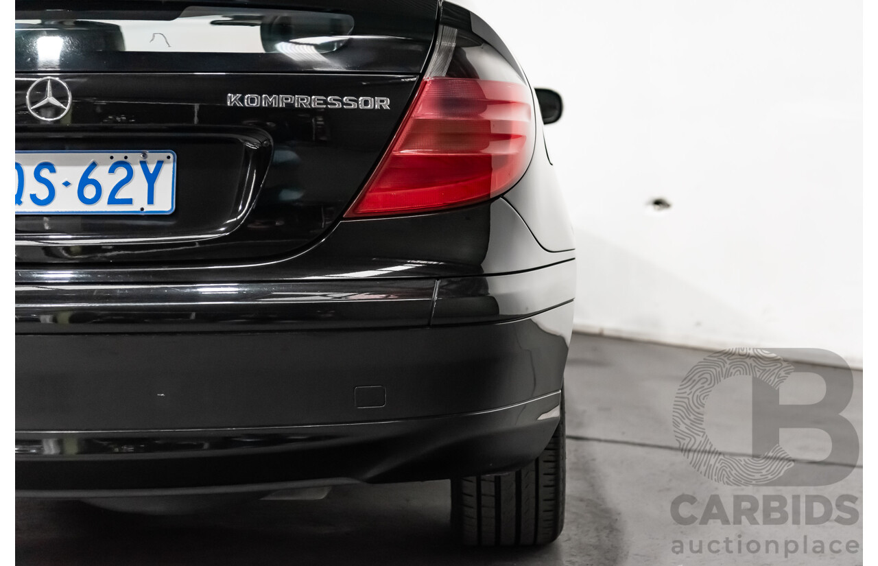 12/2002 Mercedes-Benz C200 Kompressor CL203 2d Coupe Obsidian Black Supercharged 1.8L