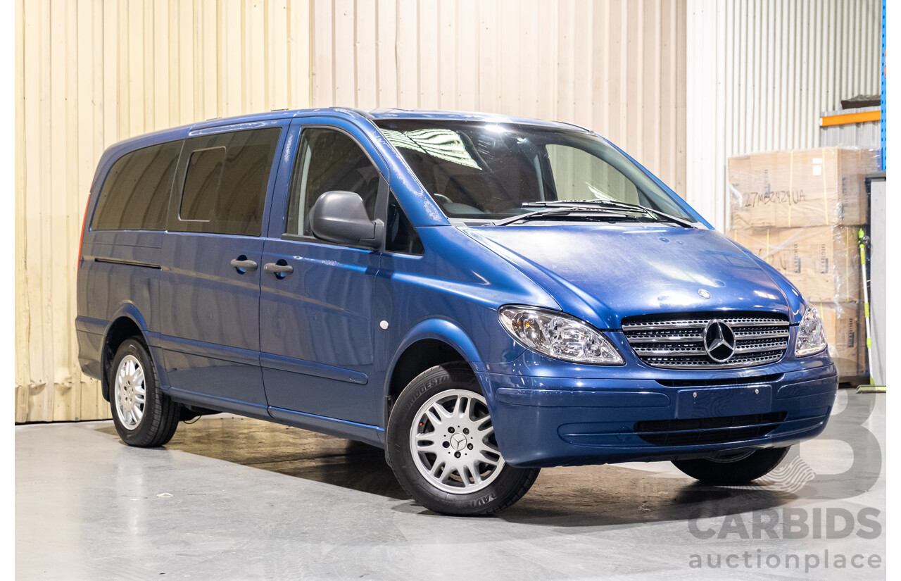 6/2006 Mercedes Benz Vito 115CDI Long People Mover 4d Van Blue Turbo Diesel 2.1L - 8 Seater