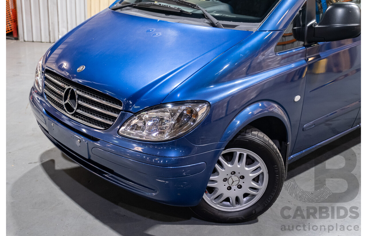 6/2006 Mercedes Benz Vito 115CDI Long People Mover 4d Van Blue Turbo Diesel 2.1L - 8 Seater