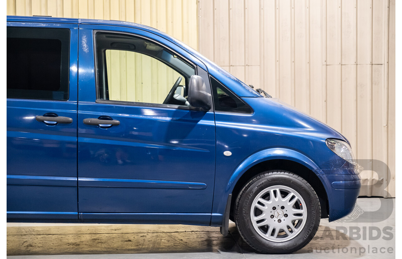 6/2006 Mercedes Benz Vito 115CDI Long People Mover 4d Van Blue Turbo Diesel 2.1L - 8 Seater