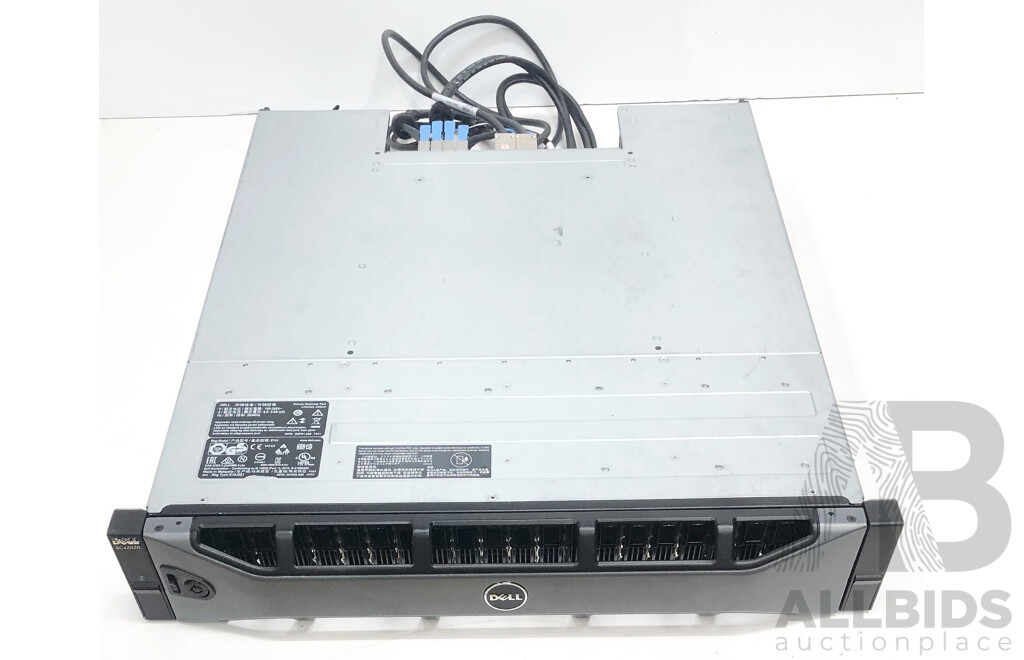 Dell SCv2020 (E10J) 24-Bay Hard Drive Array (28.8TB Installed) w/ Controller Modules
