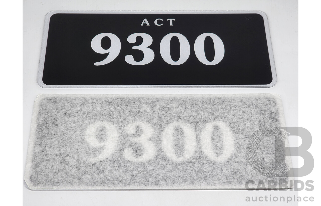 ACT 4 Digit Numerical Motor Vehicle Number Plate - 9300