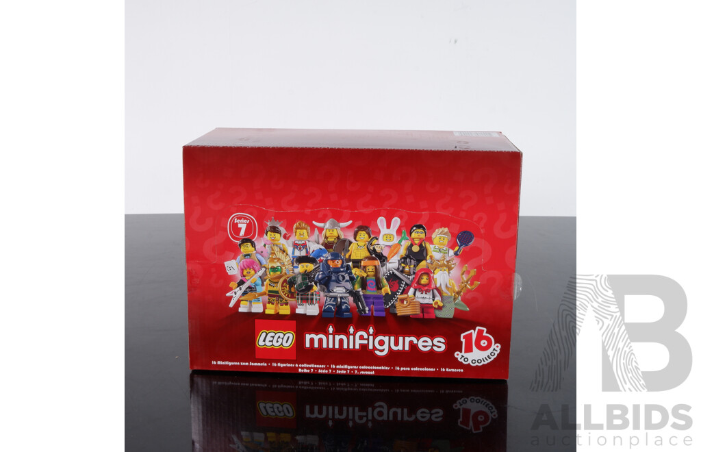 Box Lego Series Seven Mini Figures in Box, Quantity 60 Sealed Mini Figures