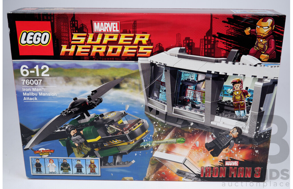 Lego Marvel Super Heroes Iron Man Malibu Mansion Attack Set 76007, Sealed in Box