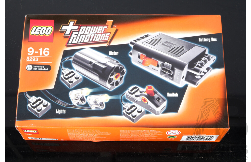 Lego Power Functions Set with Motor, Battery Box, Switch and Light, 8293, Sealed in Box
