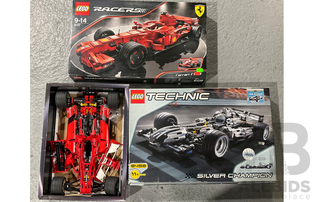 Collection Three Pre Built Lego Racing Car Sets