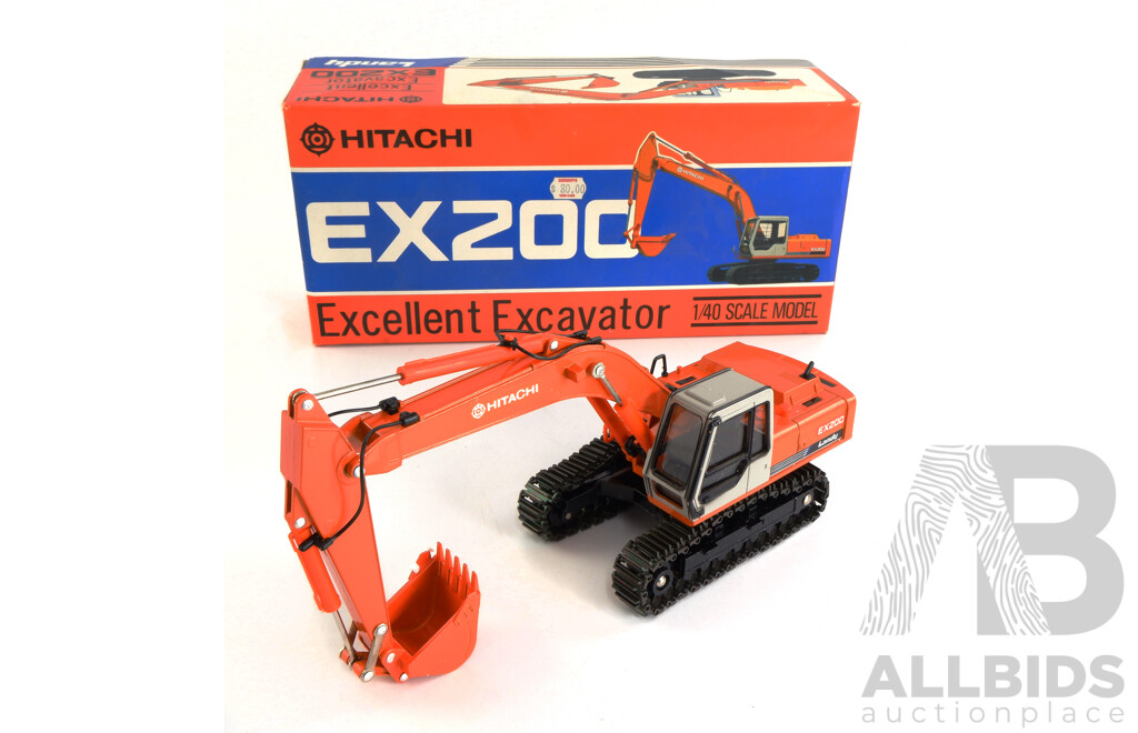 Hitachi 1/40 Scale EX200 Excellect Excavator with Original Box