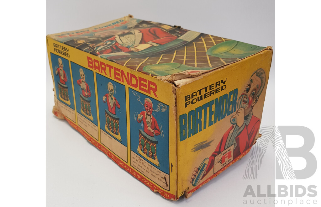 Vintage Battery Powered Bartender Toy