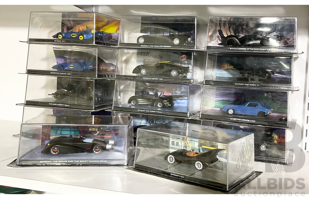Fourteen Batman Automobilia Car Collection Model Cars 1:43