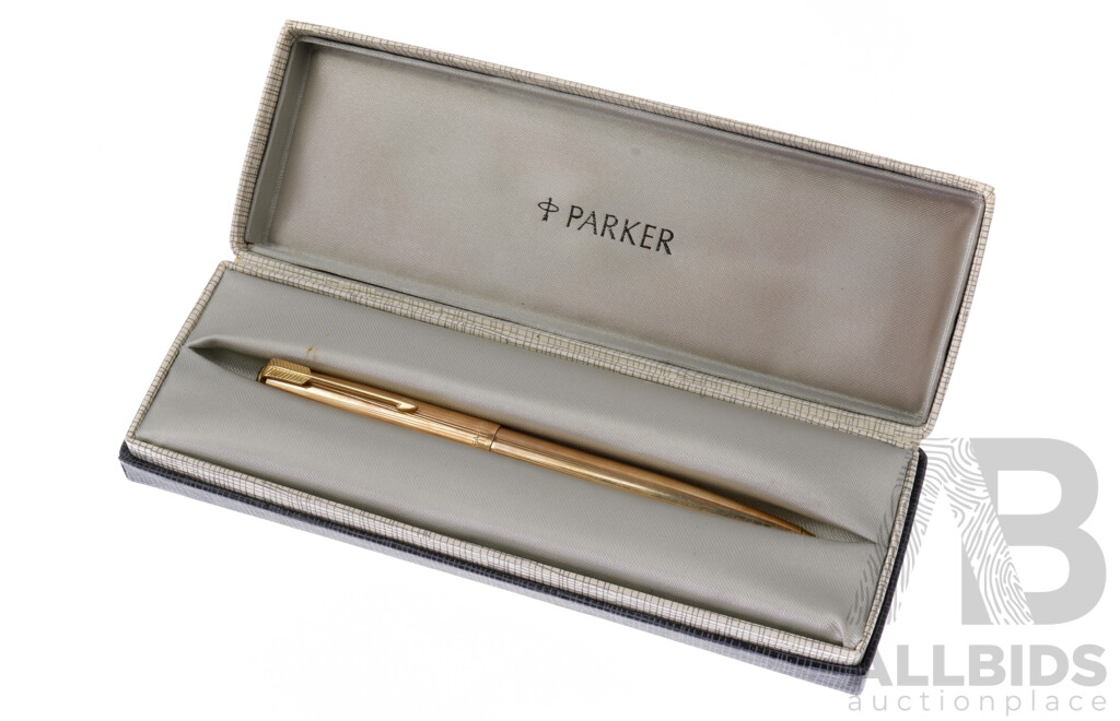 Vintage Parker 51 Pen with Inscription and Original Box