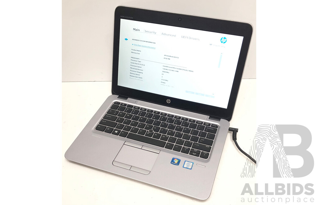 HP EliteBook 820 G3 Intel Core i5 (6300U) 2.40GHz-3.00GHz 2-Core CPU 12.5-Inch Laptop